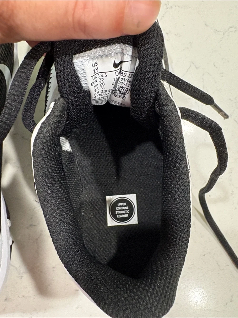 Nike Vapor Black and White Youth Football Cleats